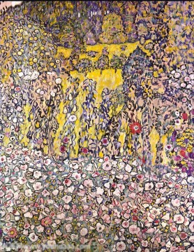 Paysage horticole au sommet d’une colline Gustav Klimt Peinture à l'huile